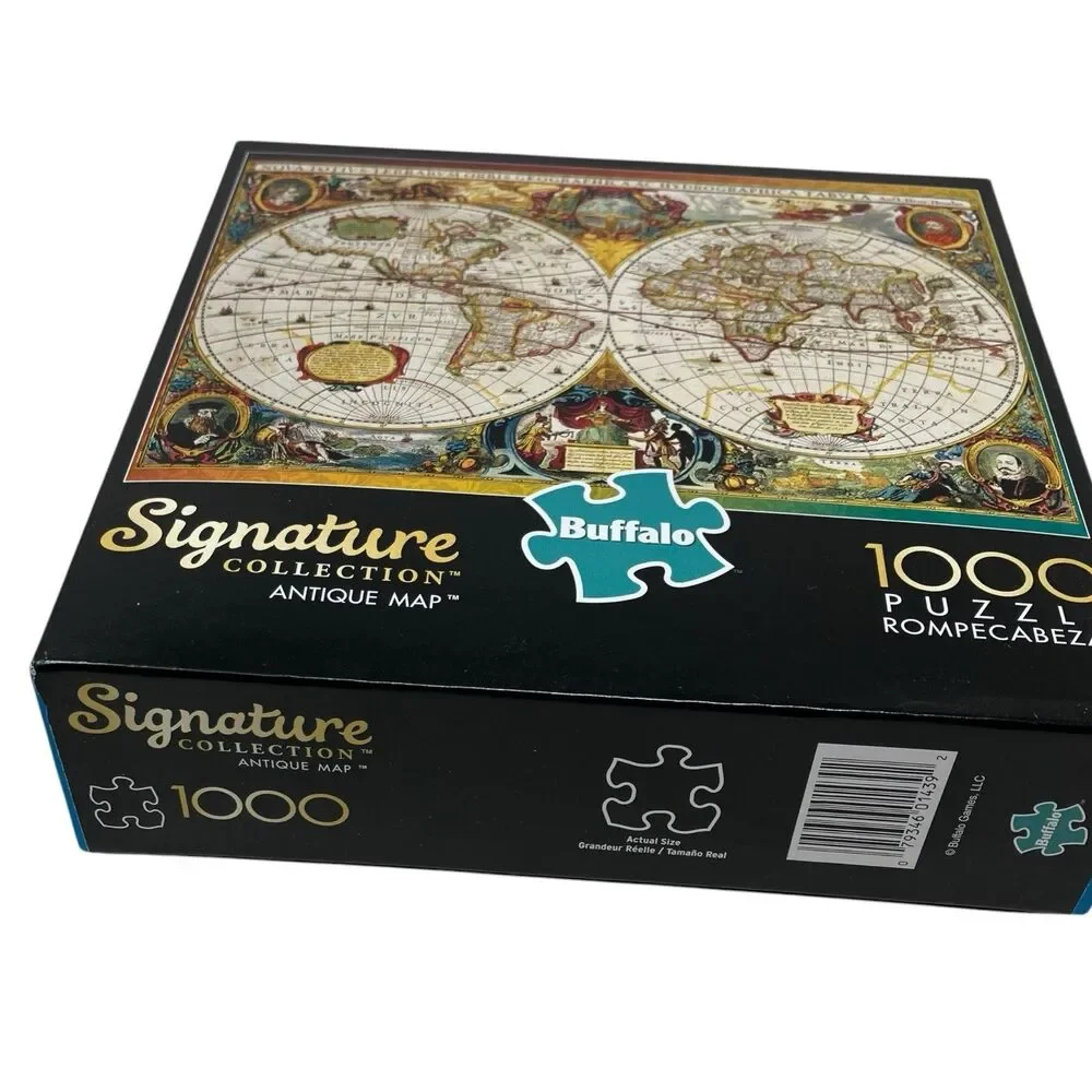 Buffalo Games Jigsaw Puzzle Signature Collection Antique Map 1000 Piece Atlas
